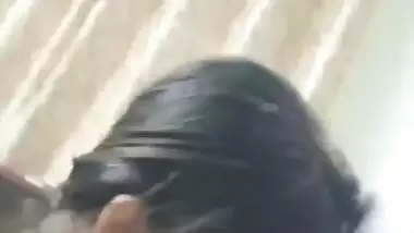 A 21-year-old college girl gives a desi blowjob to her lover