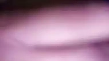 Dark nipples desi girlfriend on video call topless at night