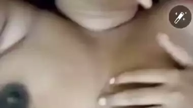 Big boobs wife sharing with husband friend on video call